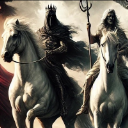 Horses running